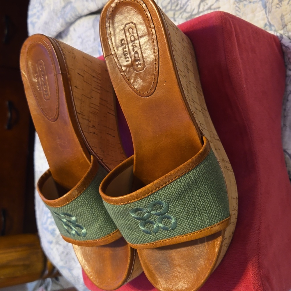 Coach wedge sandals